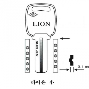 (주)전국열쇠공사 , 라이온 小 (S-458)