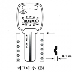 (주)전국열쇠공사 , 마그마 小(B) (S-456)
