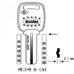 (주)전국열쇠공사 , 마그마 小(A) (S-455)